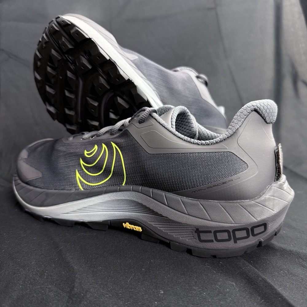 Topo Men's Athletic MTN Racer 4 Grey/Lime Size 9 Hiking Trail Running Shoe‎ - Picture 8 of 8